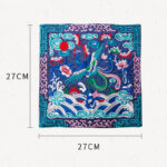 Buddha Stones Phoenix Dragon Kirin Embroidery Cup Mat Pad Tea Cup Coaster Kung Fu Tea Mat
