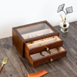Buddha Stones Retro Solid Wood Jewelry Box Jewelry Storage Box With Drawer Jewelry Box BS 6