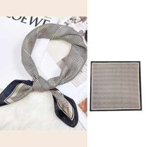 Buddha Stones Pastoral Scene Hot Air Balloon Spring Blossom 100% Mulberry Silk Neck Hair Scarf (Extra 30% Off | USE CODE: FS30) Silk Shawl BS Striped grid