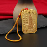 Buddha Stones Feng Shui Auspicious Star Wenchang Pen Pagoda Koi Fish Car Hanging Decoration Car Hanging Decoration BS 11