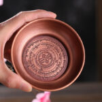 Buddha Stones Small Copper Prayer Altar Portable Burning Holder Incense Sage Smudging Rituals Use Items Prayer Altar BS 2