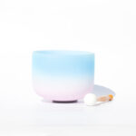 Buddha Stones Tibetan Crystal Sound Bowl Candy Color Handcrafted for Yoga and Mindfulness Meditation Singing Bowl Singing Bowl buddhastoneshop 8 IN (20.3CM) LightSkyBlue