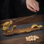 Buddha Stones Dragon Protection Ceramic Stick Incense Burner Decoration Incense Burner BS 7