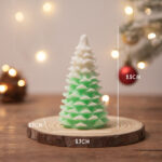 Buddha Stones Christmas Tree Scented Soy Wax Candle Gift For Family Friends Candles BS Green Cedar Christmas Tree(Pomelo)