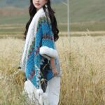Buddha Stones Tibetan Multicolored Wavy Lines Knitted Striped Shawl Coat Winter Cozy Travel Scarf Wrap Tibetan Shawl BS 10