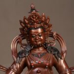 Buddha Stones Yellow Jambhala Bodhisattva Figurine Compassion Copper Statue Home Office Decoration Decorations BS 13