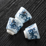 Buddha Stones Small Blue And White Dragon Pattern Ceramic Teacup Kung Fu Tea Cups 45ml Cup BS 2