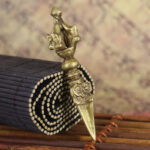 Buddha Stones Tibetan Five Strands Vajra Dorje Enlightenment Copper Decoration Decorations BS 1