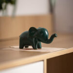 Buddha Stones Small Ceramic Elephant Home Tea Pet Figurine Desk Decoration Decorations BS 17