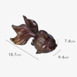 Buddha Stones Color Changing Koi Fish Resin Tea Pet Wealth Home Figurine Decoration Decorations BS 7