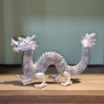 Buddha Stones Handmade Feng Shui Dragon Luck Success Home Decoration Decorations BS White Colorful