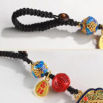 Buddha Stones Fu Character Blessing Ruyi Charm Key Chain Key Chain BS 7