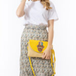 Buddha Stones Hamsa Elephant Flower Straw Woven Crossbody Bag Shoulder Bag Handbag Crossbody Bag BS 9