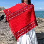 Buddha Stones Tibetan Colorful Striped Rhombus Pattern Shawl Tassels Pullover Winter Cozy Travel Scarf Wrap Tibetan Shawl BS 16