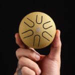 Buddha Stones Mini Steel Tongue Drum 3 Inch Sound Healing Drum Kit Drum Kit BS Yellow