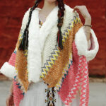 Buddha Stones Tibetan Multicolored Striped Shawl Winter Cozy Travel Scarf Wrap Tibetan Shawl BS 16