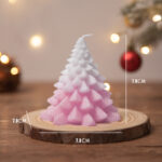 Buddha Stones Christmas Tree Scented Soy Wax Candle Gift For Family Friends Candles BS Pink Christmas Tree(White Peach Oolong)