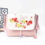 Buddha Stones Embroidered Camellia Epiphyllum Gardenia Sakura Flowers Crossbody Bag Shoulder Bag Cellphone Bag Crossbody Bag BS 40