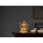 Buddha Stones Four-armed Manjusri Bodhisattva Gold Figurine Compassion Serenity Copper Statue Home Decoration Decorations BS 12