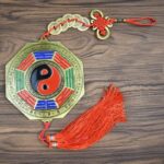 Buddha Stones Feng Shui Bagua Map Five-Emperor Coins Chinese Knotting Harmony Energy Map Bagua Map BS Bagua Map&Five Emperor Coins 15cm