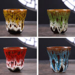 Buddha Stones Vintage Kiln Change Design Ceramic Coffee Mug Tea Cup 150ml Coffee Mug BS 18