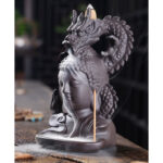 Buddha Stones Dragon Buddha Auspicious Clouds Purple Clay Healing Incense Burner Decoration Incense Burner BS 8