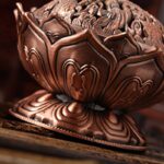 Buddha Stones Tibetan Lotus Shaped Purify Incense Burner Incense Burner BS 5