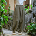 Buddha Stones Solid Color Loose Yoga Harem Pants With Pockets Harem Pants BS 31