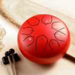 Buddha Stones Steel Tongue Drum Sound Healing Meditation Lotus Pattern Drum Kit 8 Note 6 Inch Percussion Instrument Tongue Drum BS 5