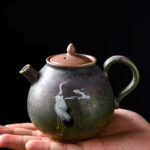 Buddha Stones White Crane Cloud Chinese Gongfu Tea Ceramic Kung Fu Teapot Teapot BS 12