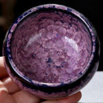 Buddha Stones Colorful Iris Flowers Chinese Jianzhan Kiln Change Porcelain Teacup Tenmoku Kung Fu Tea Cup Jian Zhan Tea Cup BS 11