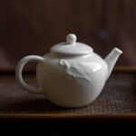 Buddha Stones White Plum Pine Bamboo Engraved Design Ceramic Teapot Teapot BS Pine(150ml)