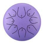 Buddha Stones Steel Tongue Drum Sound Healing Meditation Lotus Pattern Drum Kit 8 Note 6 Inch Percussion Instrument Tongue Drum BS 1