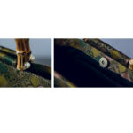 Buddha Stones Green Leaves Handbag Metal Chain Crossbody Bag Shoulder Bag Cellphone Bag Handbags BS 3