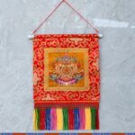 Vajra Auspicious Symbols Spiritual Power Wall Art (Extra 30% Off | USE CODE: FS30) Wall Art BS 8 Auspicious Symbols Orange