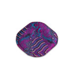 Buddha Stones Vintage Sea Wave Bamboo Plum Blossom Embroidered Cup Mat Pad Tea Cup Coaster Kung Fu Tea Mat Tea Mat BS Purple Sea Wave Coaster 13*11.5cm