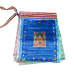 Buddha Stones Tibetan 5 Colors Windhorse Buddha Tara Scriptures Healing Auspicious Outdoor Prayer Flag TIBETAN PRAYER FLAGS buddhastoneshop 20