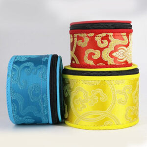 Buddha Stones Tibetan Singing Bowl Storage Bag with Zipper Closure Decoration Decorations BS main