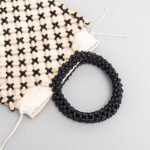 Buddha Stones Hand-woven Lozenge Wooden Beads Handbag Handbags BS 4