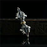 Buddha Stones 925 Sterling Silver Om Mani Padme Hum Dorje Vajra Engraved Strength Pendant Hanging Decoration Dorje BS 1