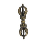 Buddha Stones Handmade Nepal Five Prong Three Prong Vajra Dorje Strength Copper Decoration Dorje BS 12