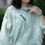Buddha Stones Ramie Linen Loose Blouse Women Long Sleeve Shirt Chinese Hanfu Top Long Sleeve Shirt BS 4