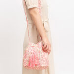 Buddha Stones Colorful Geometry Flowers Print Canvas Bucket Crossbody Bag Shoulder Bag Crossbody Bag BS 26