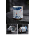 Buddha Stones Lotus Flower Leaf Bamboo Ceramic Teacup Kung Fu Tea Cups Cup BS 17