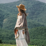 Buddha Stones Tibetan Shawl Striped Diamond Pattern Winter Warm Soft Scarf Tibetan Shawl BS 18