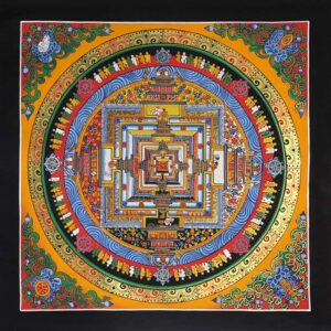 Buddha Stones Tibetan Thangka Painting Blessing Handmade Decoration Decorations BS Non-woven Fabric(Thangka Canvas Color Random)
