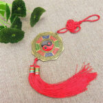 Buddha Stones Feng Shui Bagua Map Chinese Knotting Harmony Energy Map Mirror Bagua Map BS 15
