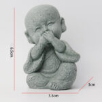 Buddha Stones Meditation Prayer Monk Buddha Statue Serenity Home Decoration Decorations BS 15