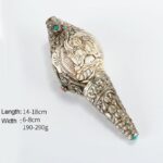 Buddha Stones Tibetan Handmade Engraved Shankha Buddha Conch Shell Wealth Positive Decoration Decorations BS Four-Armed Avalokitesvara