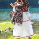 Buddha Stones Tibetan Flowers Leaves Branch Design Tassel Shawl Cozy Travel Scarf Wrap Tibetan Shawl BS 20
